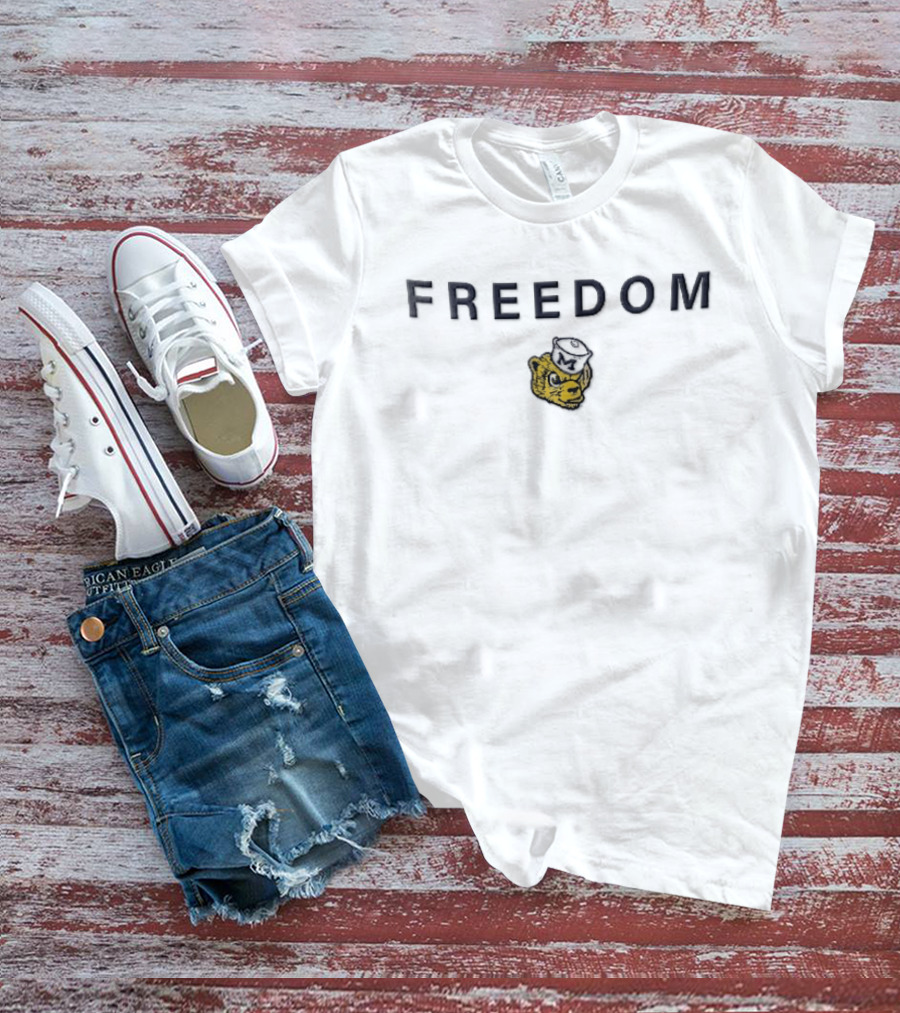 Michigan Wolverines NCAA FREEDOM Sailor Hat Head T-Shirt