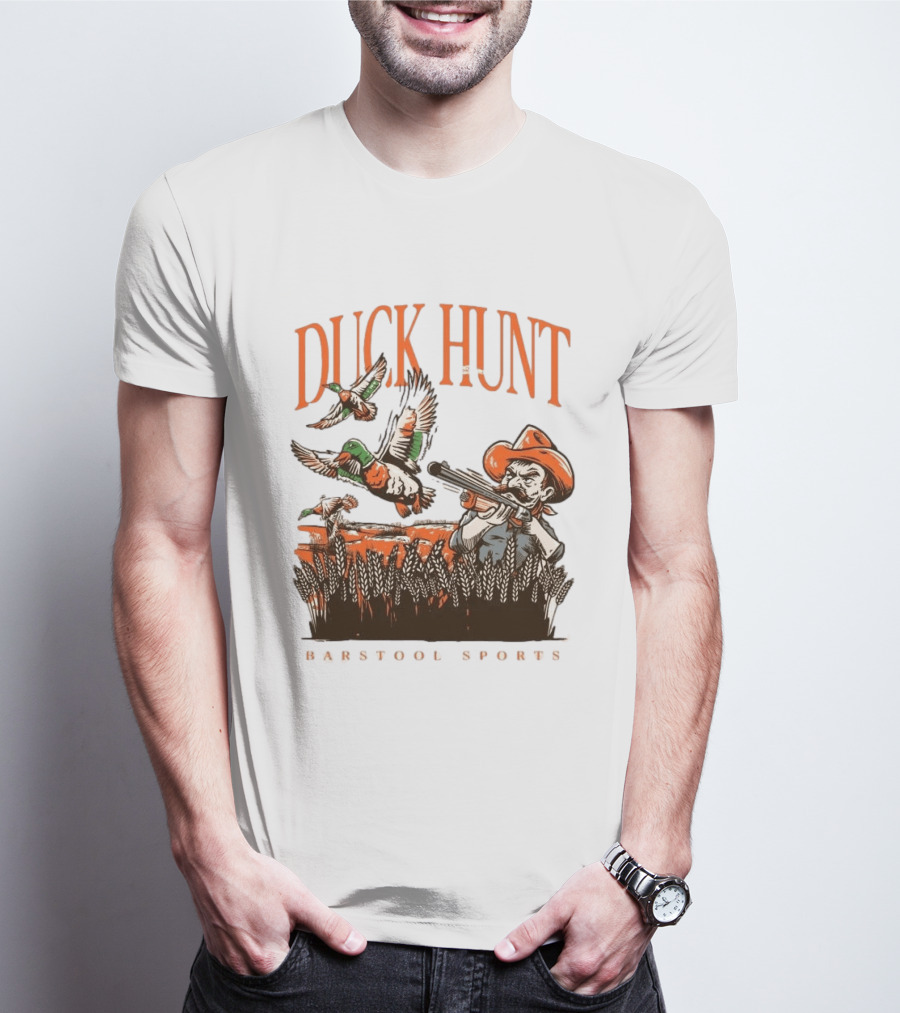 Duck Hunt Barstool Sports Vintage Hunting Scene T-Shirt