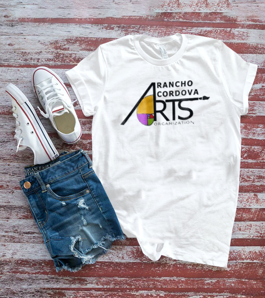 Rancho Cordova Arts Organization Paintbrush Fibonacci Golden Spiral T-Shirt