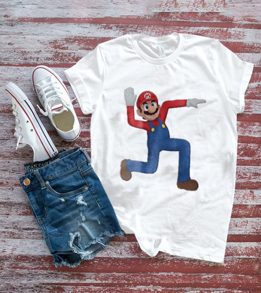 Super Mario Plumber Bent Arms And Legs Pose T-Shirt