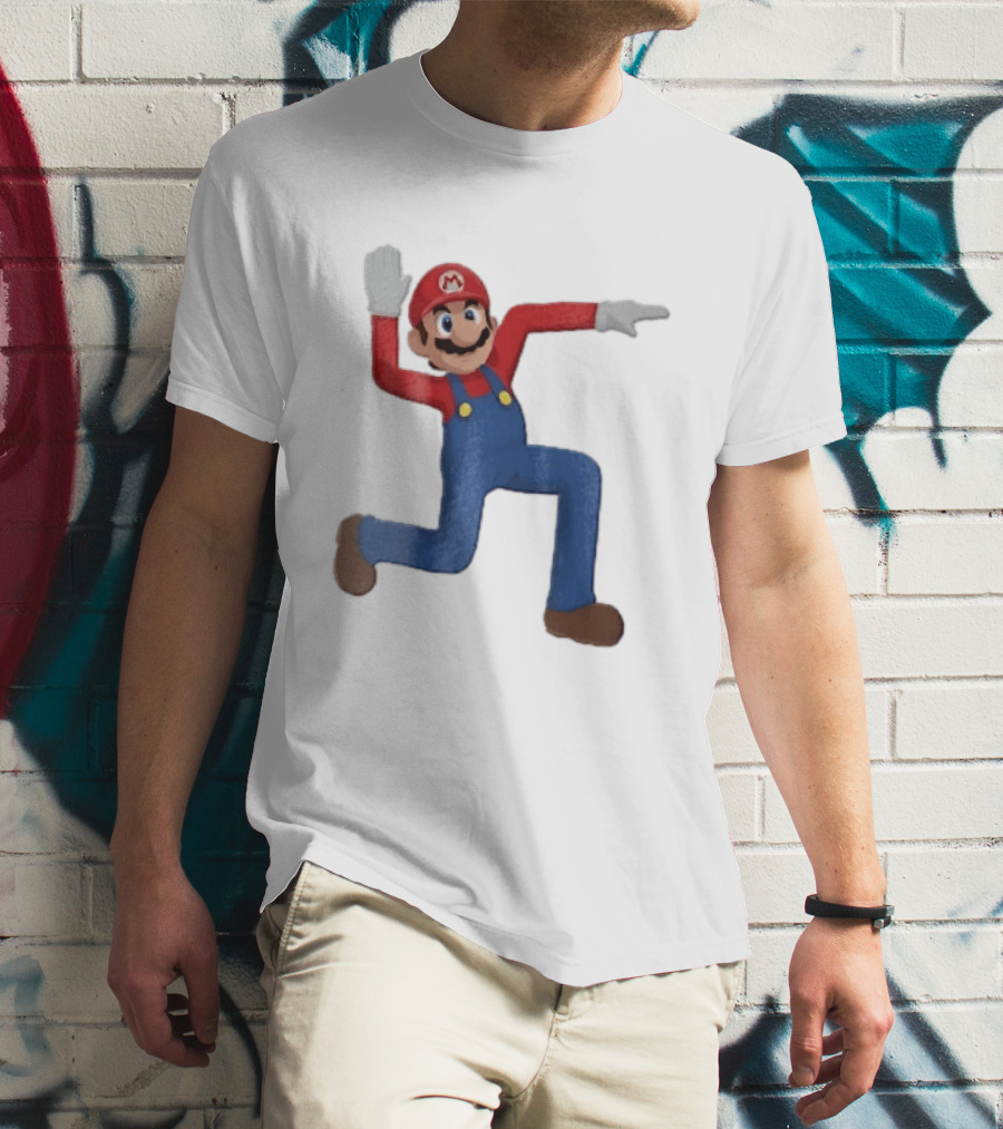 Super Mario Plumber Bent Arms And Legs Pose T-Shirt
