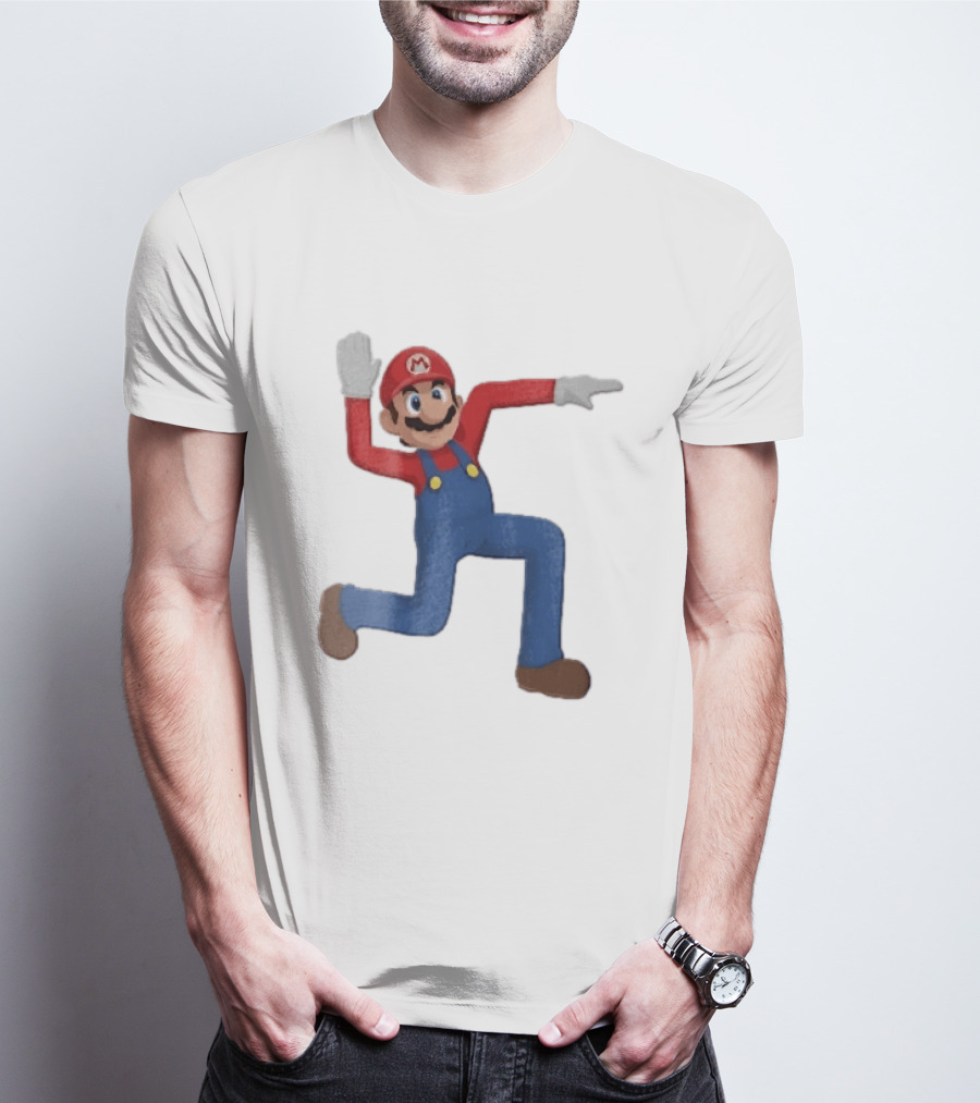 Super Mario Plumber Bent Arms And Legs Pose T-Shirt