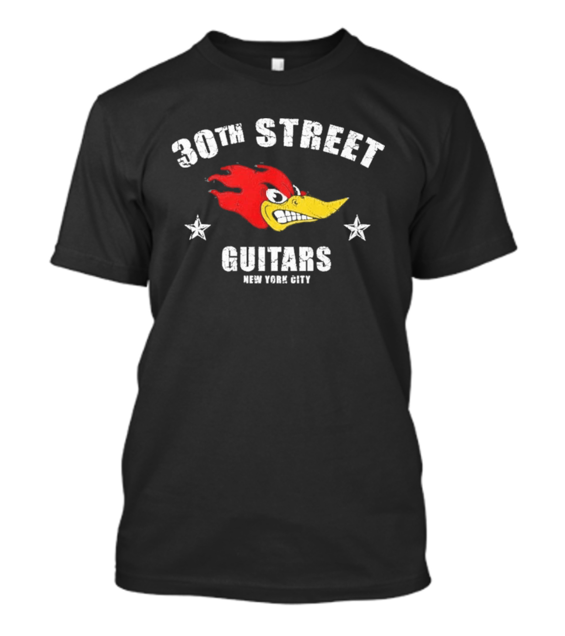 30th Street Guitars Bird New York City Stars T-Shirt