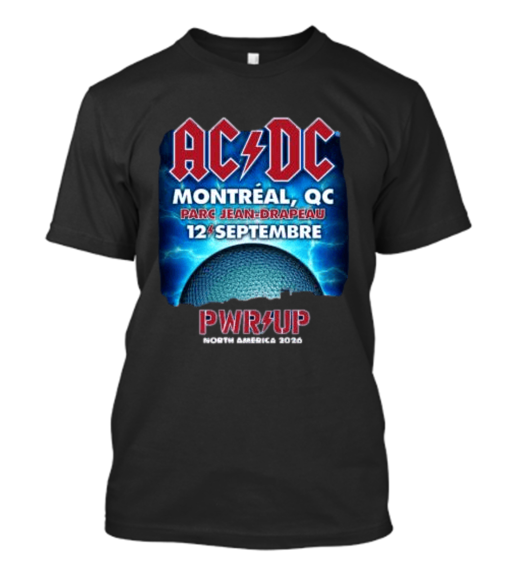 ACDC Montreal QC Parc Jean Drapeau 12 Septembre Pwr Up Tour T-Shirt