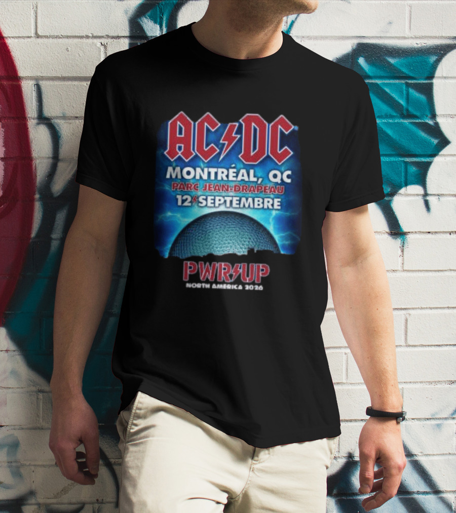ACDC Montreal QC Parc Jean Drapeau 12 Septembre Pwr Up Tour T-Shirt