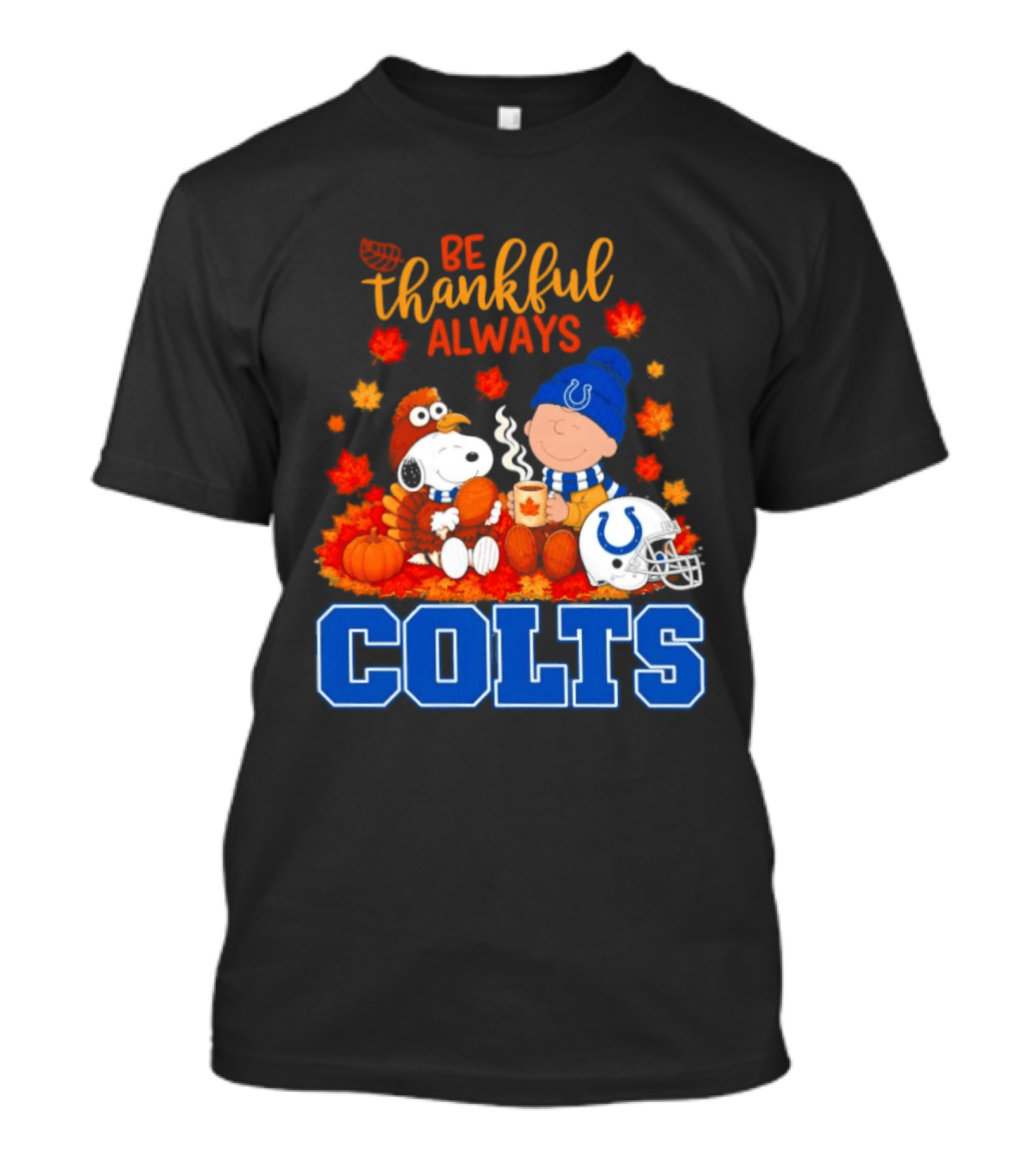 Be Thankful Always Snoopy And Charlie Brown With Indianapolis Colts T-Shirt