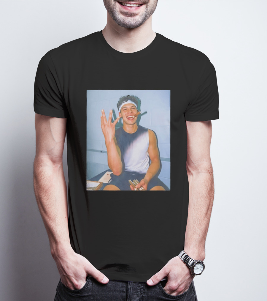 Ben Shelton Smoking Cigar Hand Gesture Victory Celebration T-Shirt