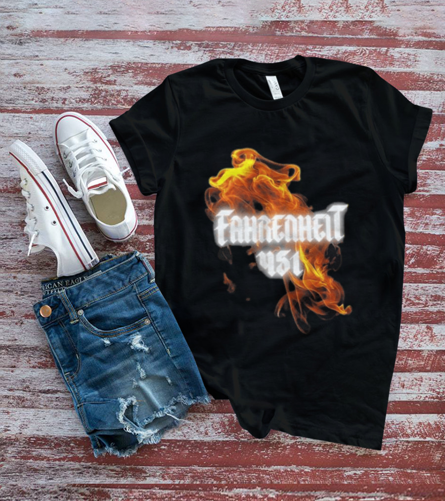 Fahrenheit 451 I'm With The Banned Books World Tour 2026 Flames T-Shirt