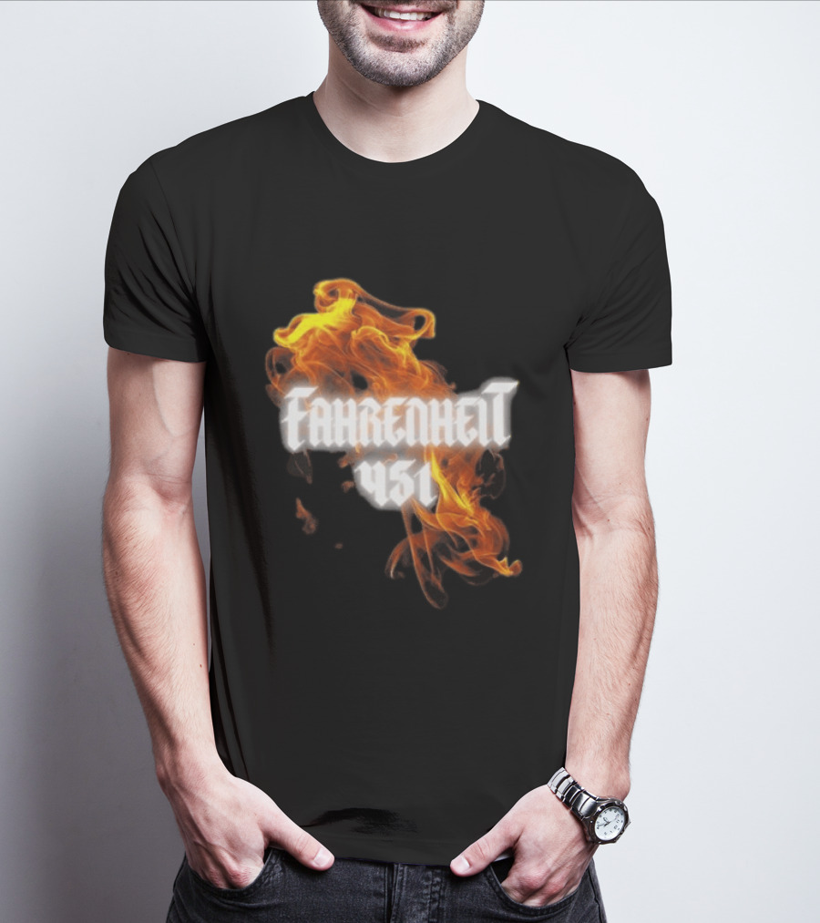 Fahrenheit 451 I'm With The Banned Books World Tour 2026 Flames T-Shirt