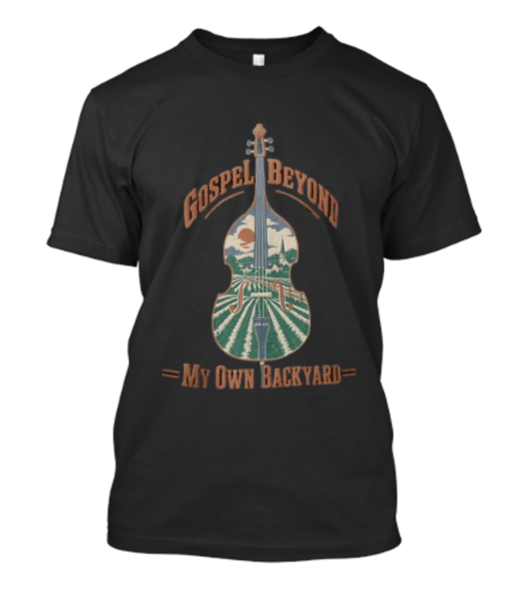 Gospel Beyond My Own Backyard Double Bass Scenic Fields T-Shirt
