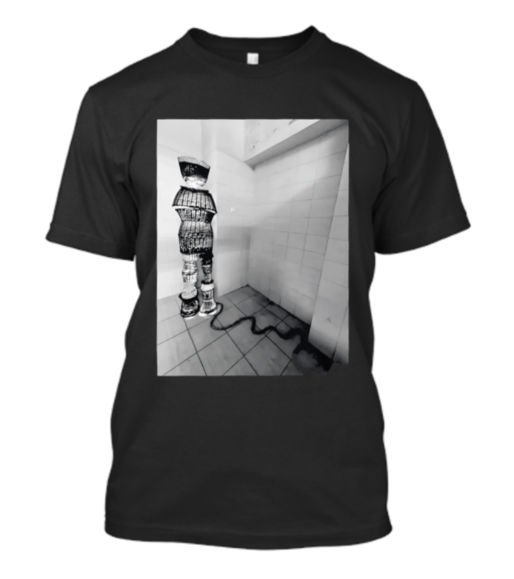 Calgary AeroMexico Airlines Winter Wonderland Robotic Figure In Monochrome Tile Room T-Shirt