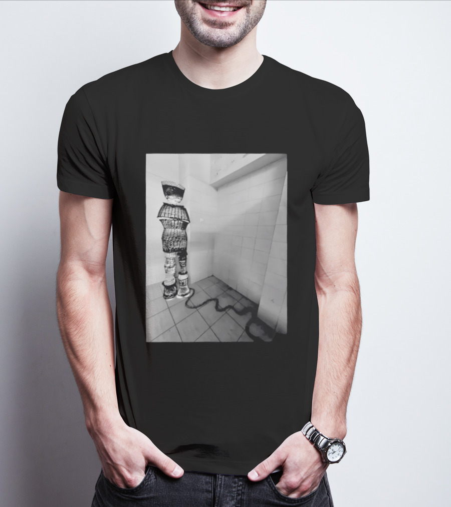 Calgary AeroMexico Airlines Winter Wonderland Robotic Figure In Monochrome Tile Room T-Shirt