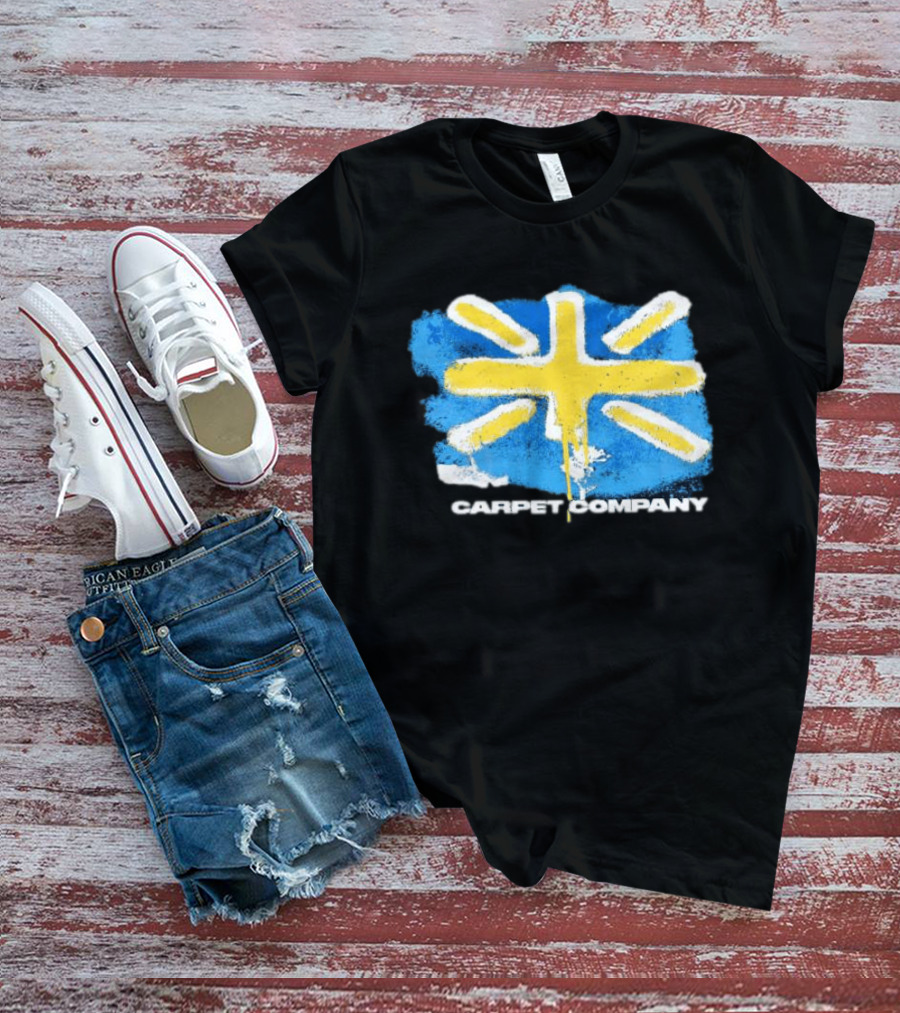 Carpet Company Union Jack Blue Yellow Cross T-Shirt