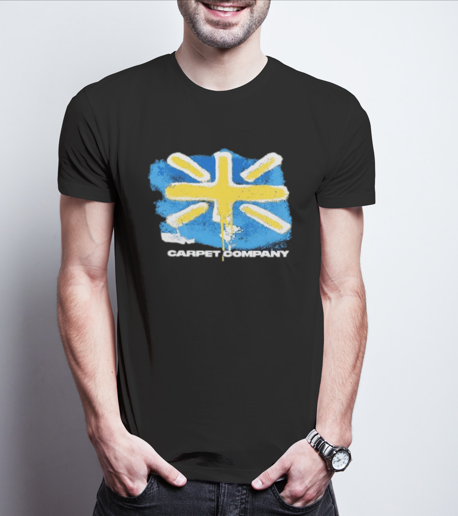 Carpet Company Union Jack Blue Yellow Cross T-Shirt