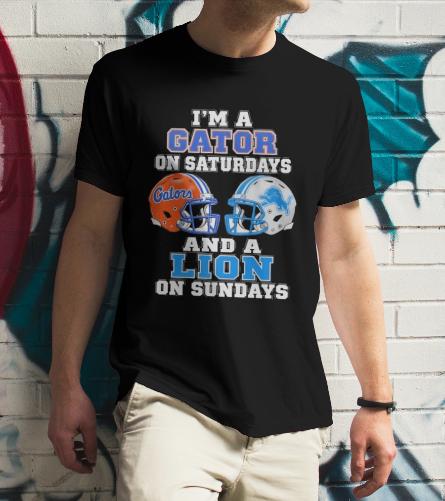Gator Saturdays Lion Sundays Sports Fan Gear T-Shirt