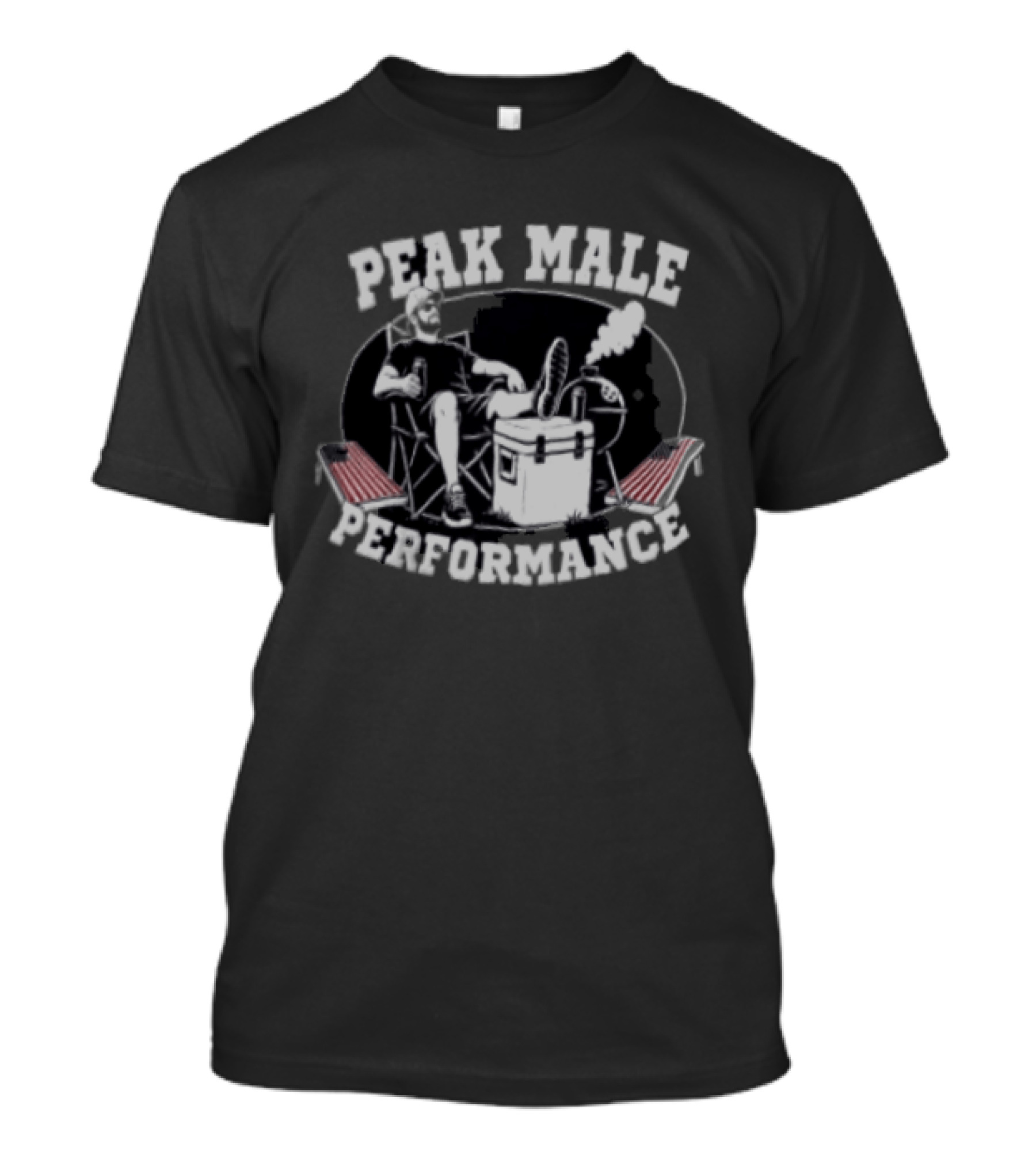 Peak Male Performance Relaxing With Grill And Cooler T-Shirt