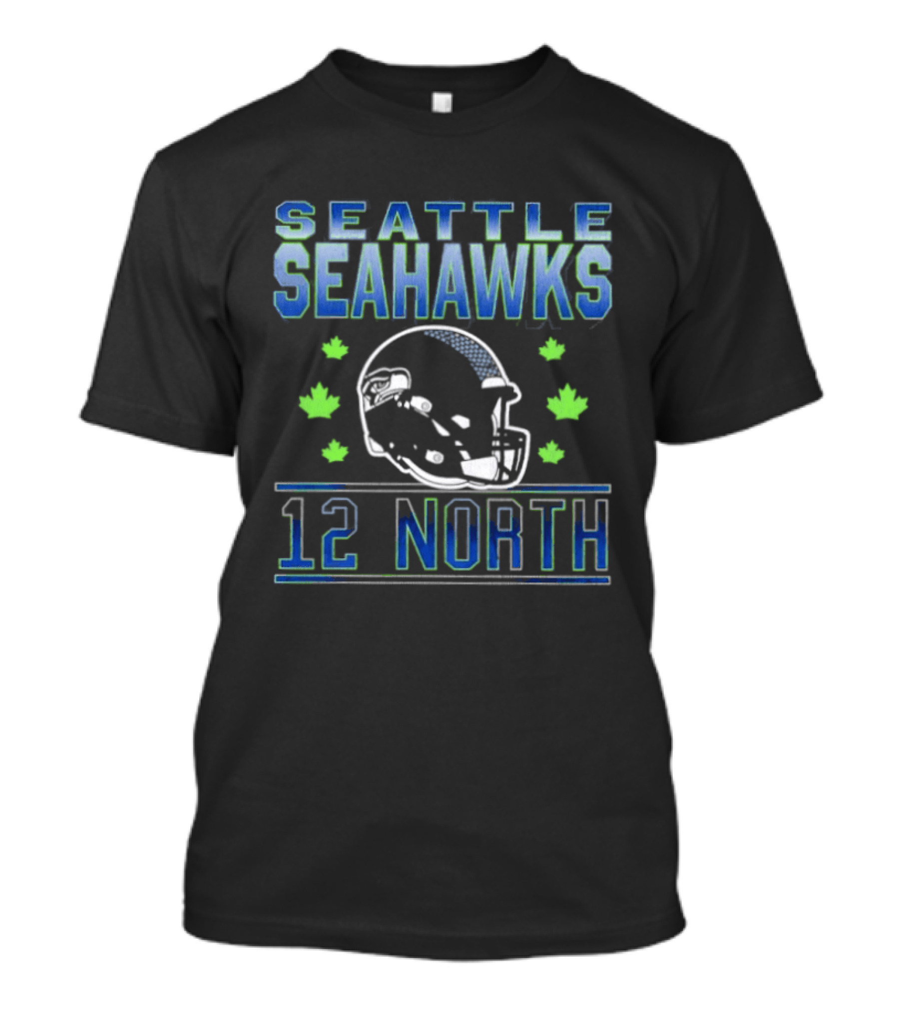 Seattle Seahawks 12 North Helmet Fall Leaves T-Shirt