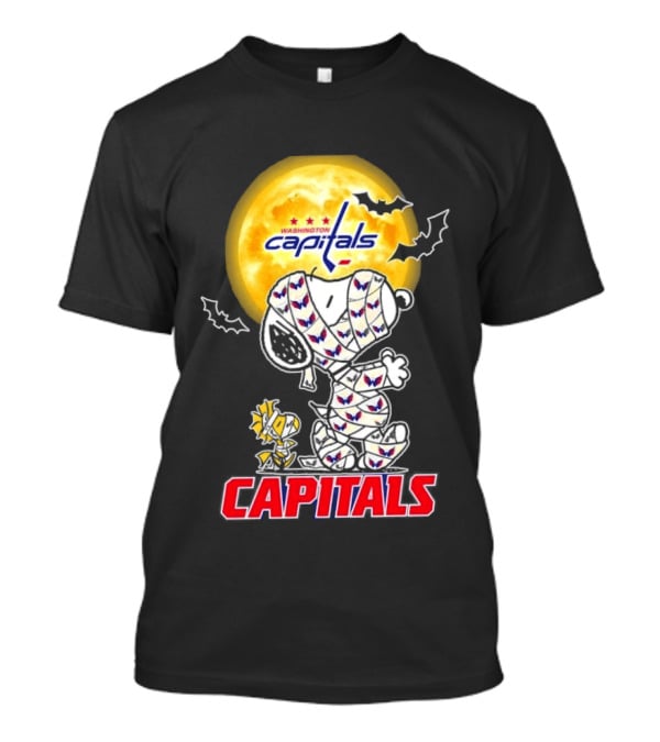 Washington Capitals Snoopy Woodstock Halloween Mummy Cosplay T-Shirt