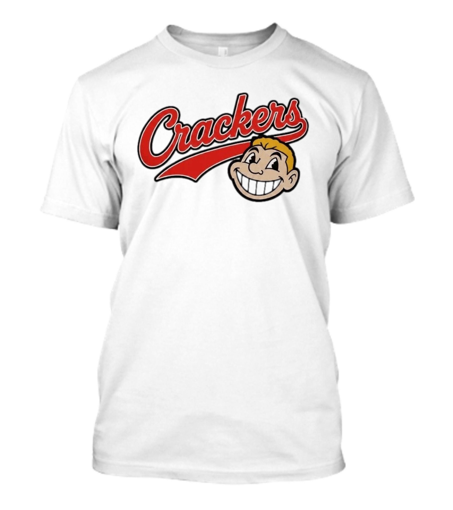 Crackers Logo Vintage Style Cartoon Face T-Shirt
