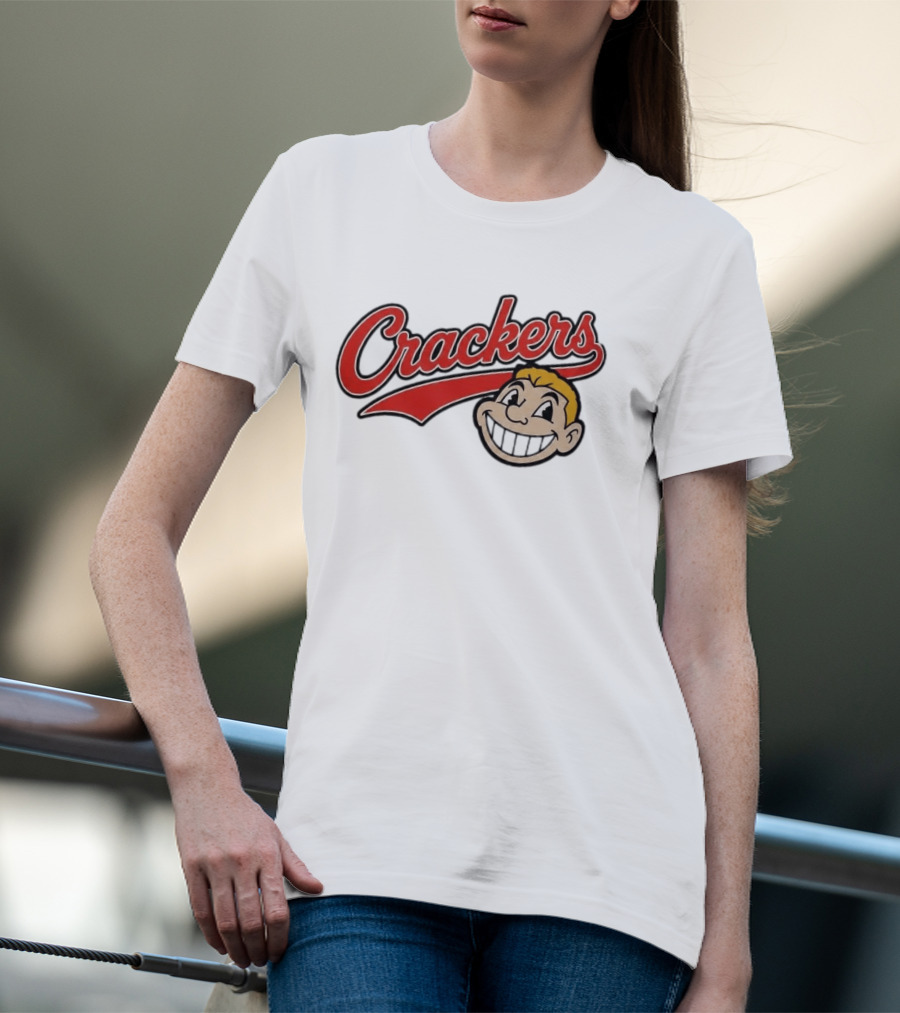 Crackers Logo Vintage Style Cartoon Face T-Shirt