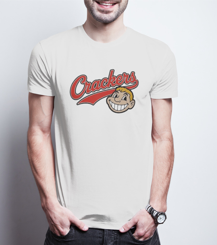 Crackers Logo Vintage Style Cartoon Face T-Shirt