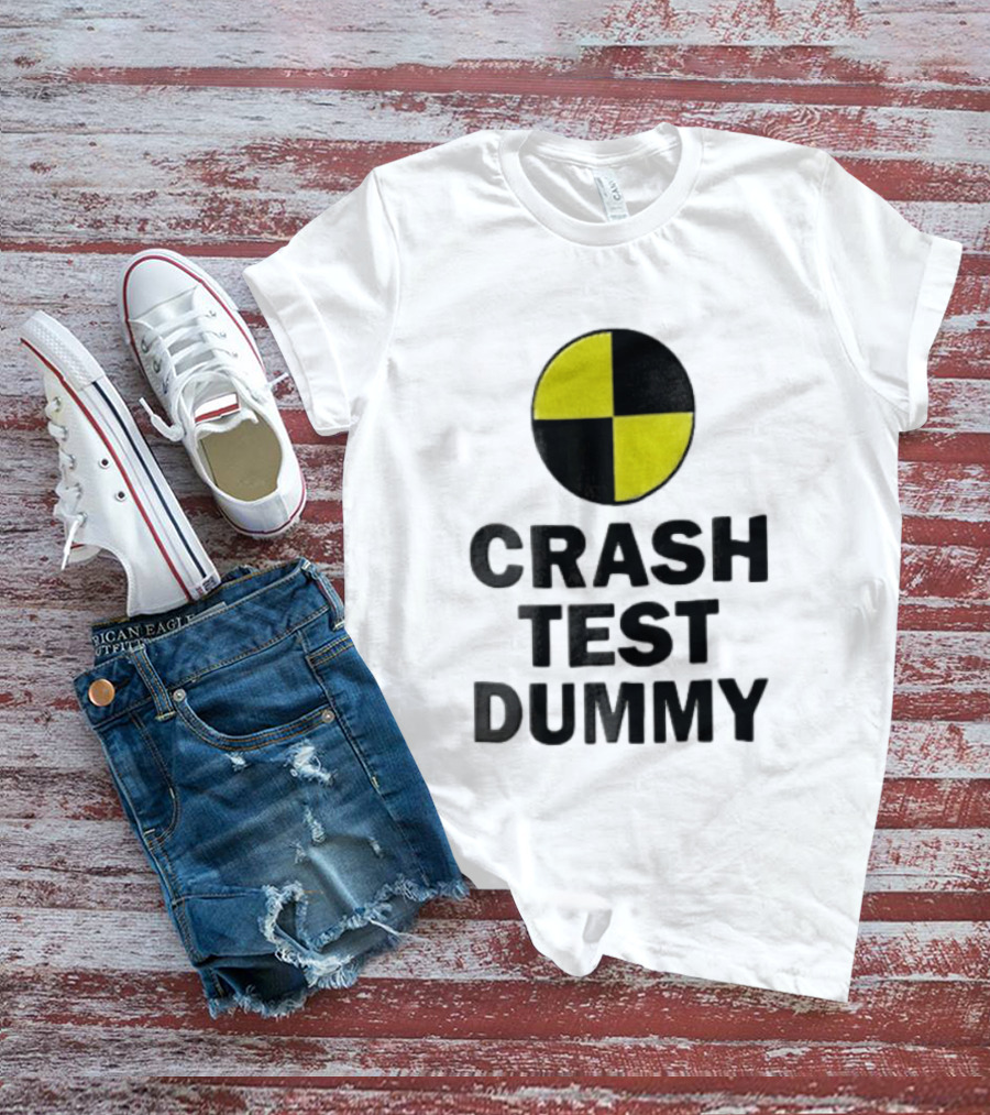 Crash Test Dummy Yellow Black Checkerboard Marker T-Shirt