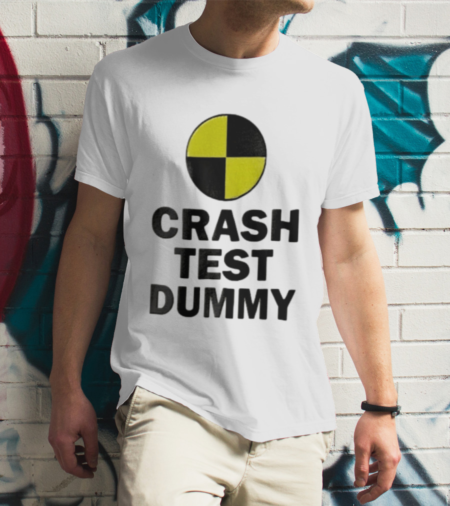 Crash Test Dummy Yellow Black Checkerboard Marker T-Shirt