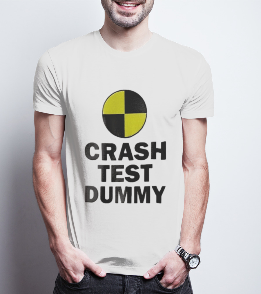 Crash Test Dummy Yellow Black Checkerboard Marker T-Shirt