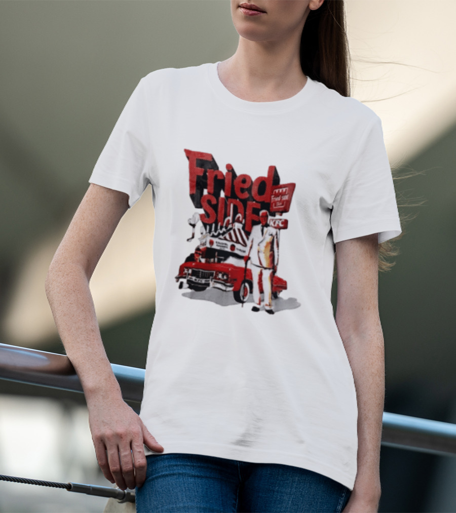 Fried Side Club KFC Colonel Sanders Kentucky Fried Luude Car T-Shirt