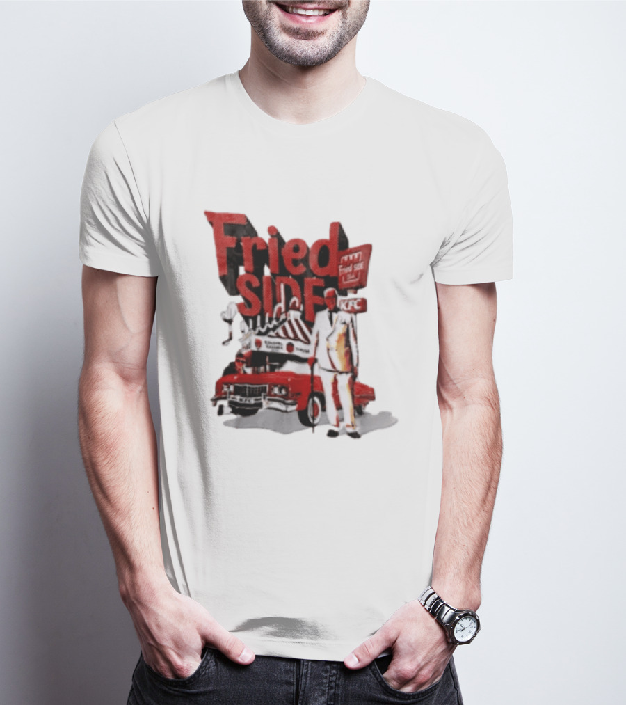 Fried Side Club KFC Colonel Sanders Kentucky Fried Luude Car T-Shirt