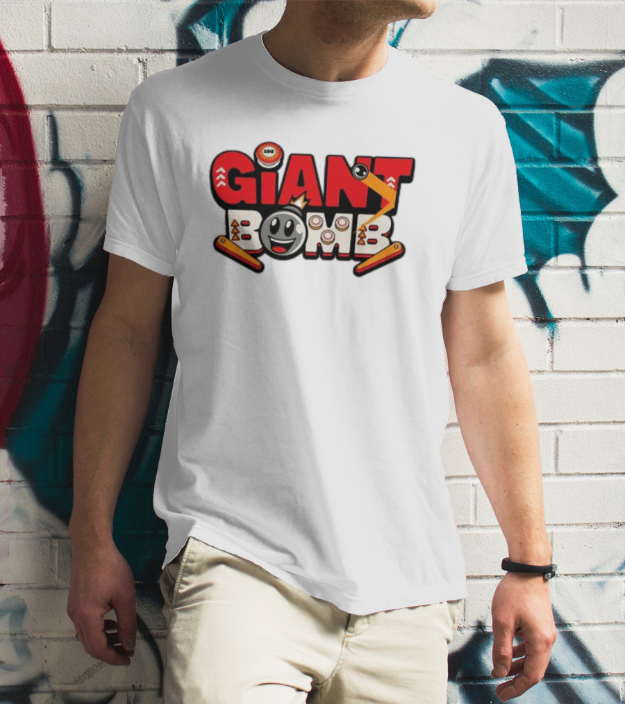 Giant Bomb Pinball Arcade Game Logo Retro Style Hat T-Shirt