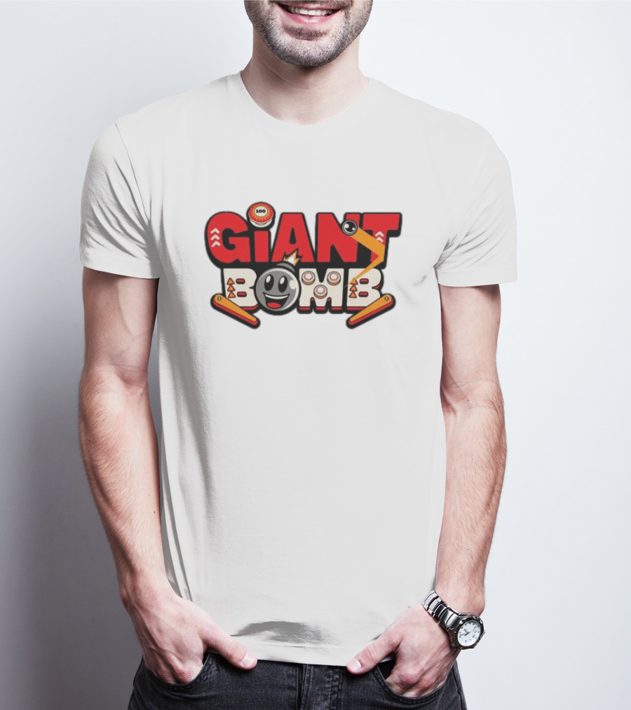 Giant Bomb Pinball Arcade Game Logo Retro Style Hat T-Shirt