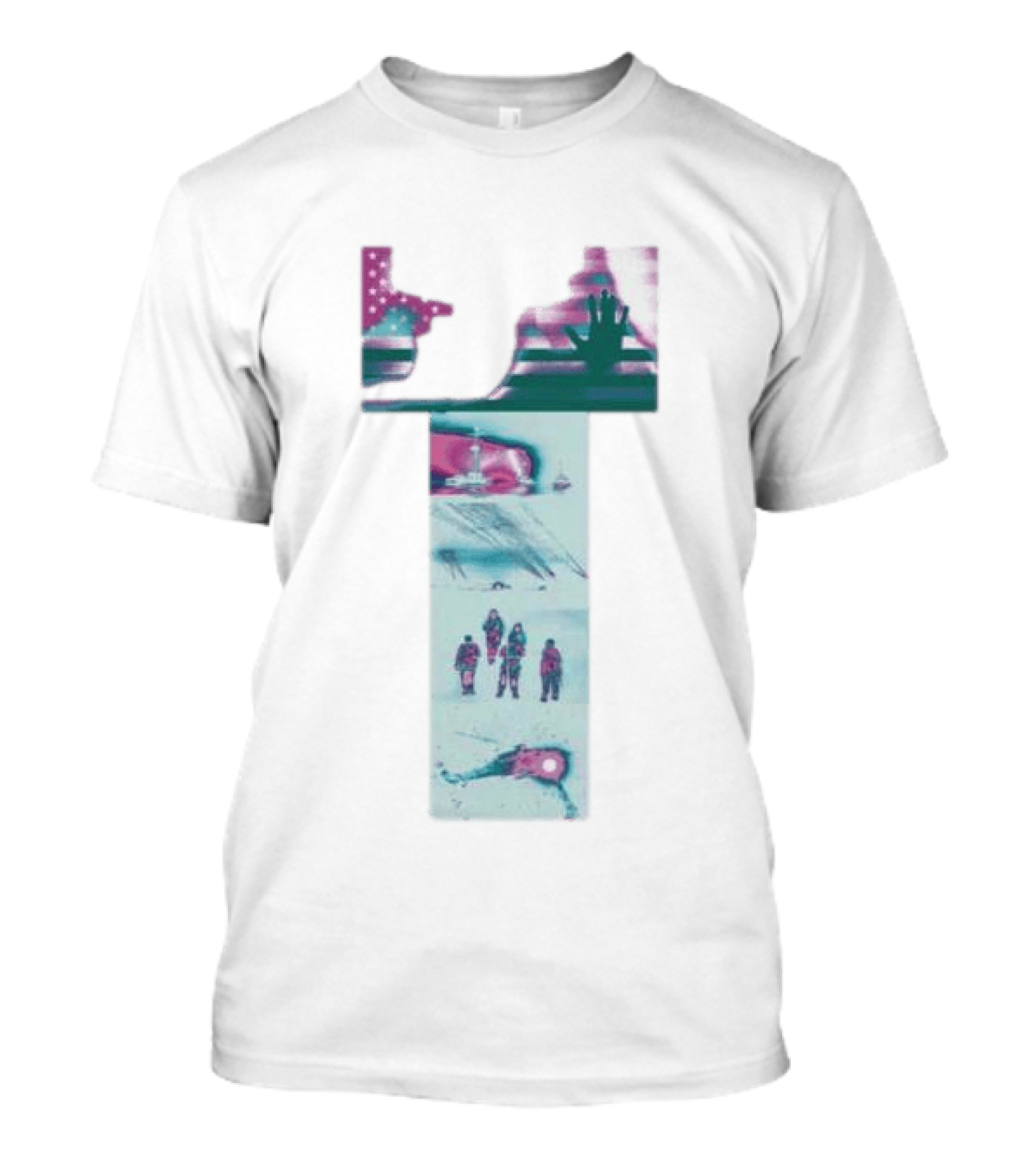 Hydeforce Taxpayer White Patriotic Exploration Flag And Arctic Adventure Scene T-Shirt