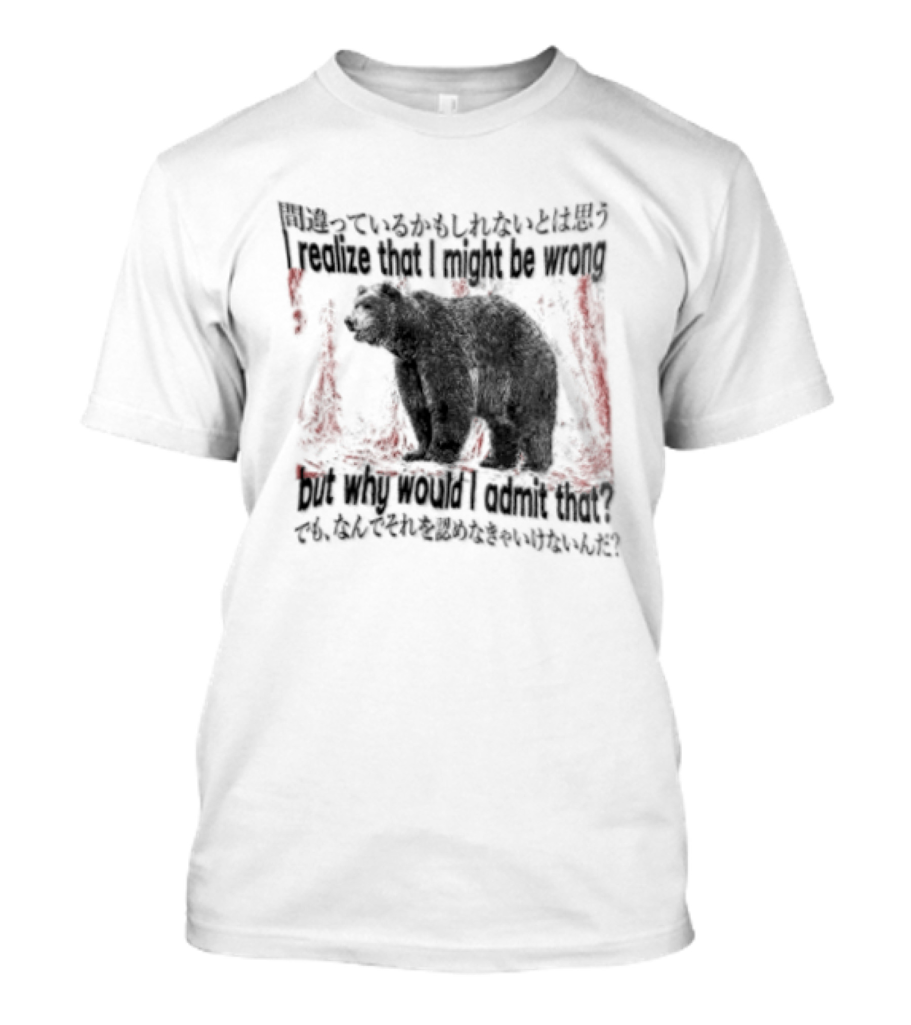 I Realize That I Might Be Wrong But Why Would I Admit That Bear T-Shirt