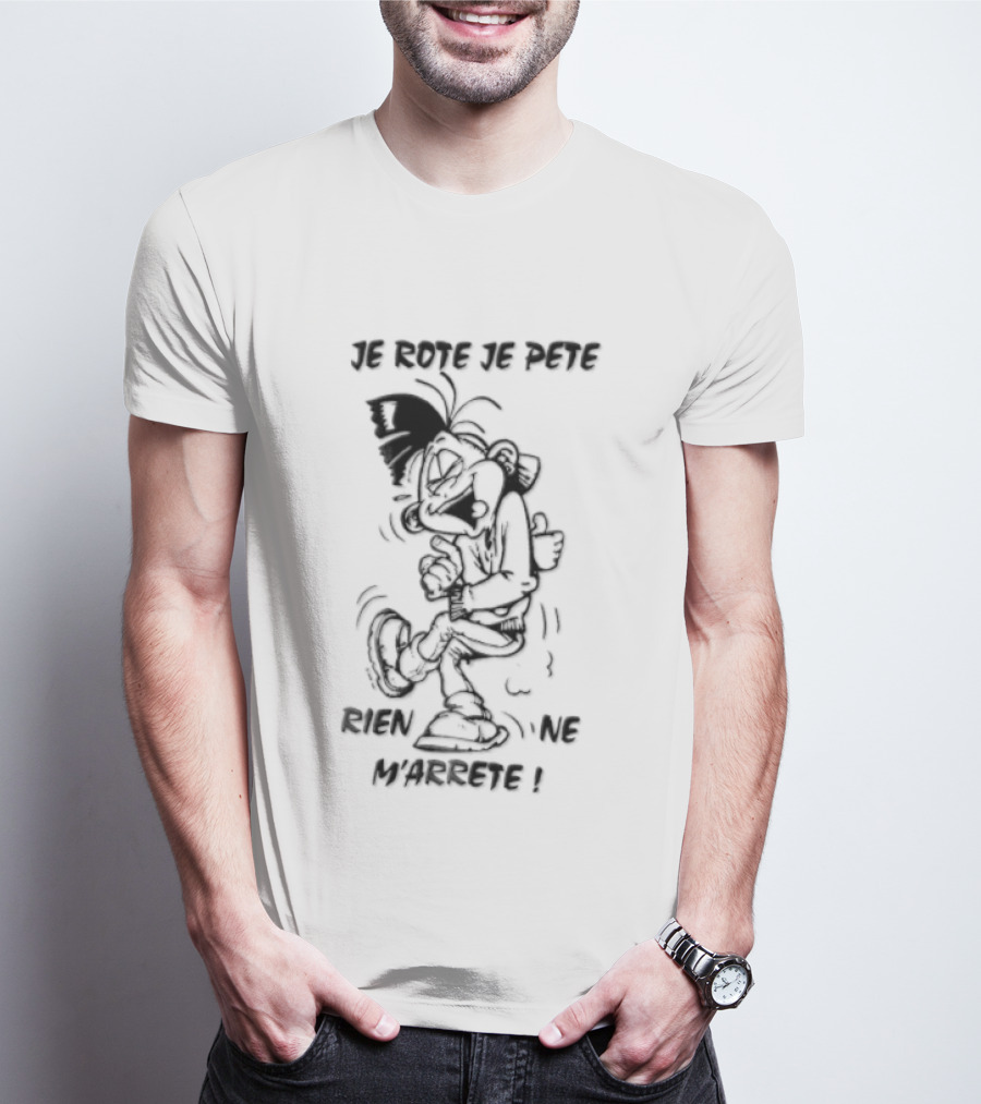 Je Rote Je Pete Rien Ne M'arrête Cartoon Caricature Dancing T-Shirt