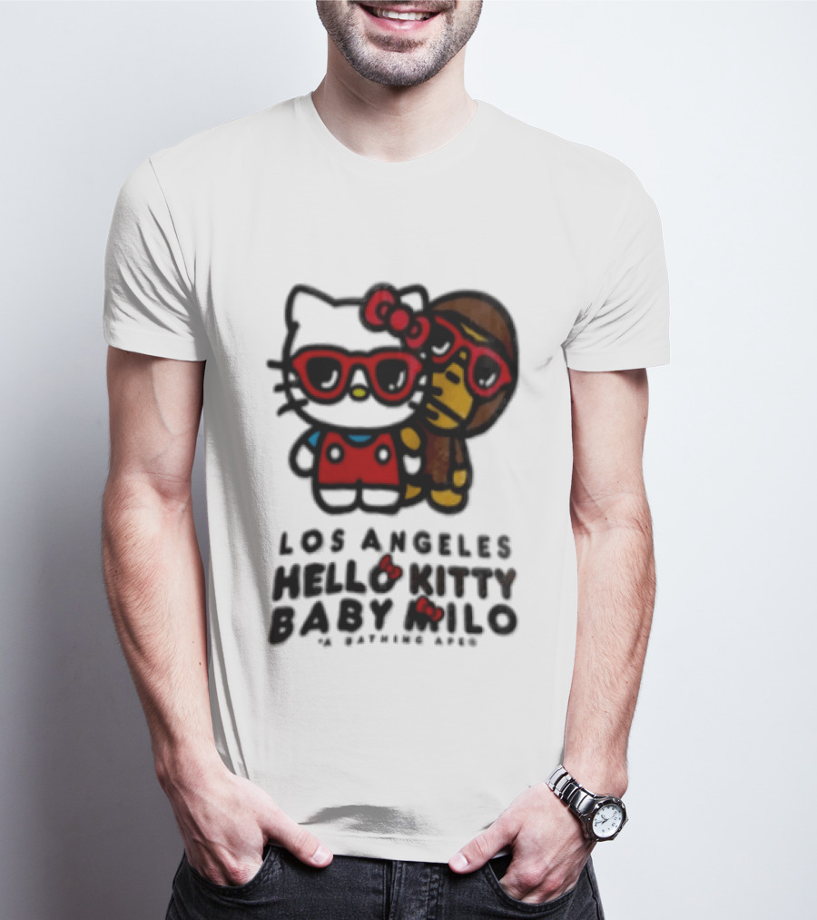 Los Angeles Hello Kitty Baby Milo A Bathing Ape Collaboration T-Shirt