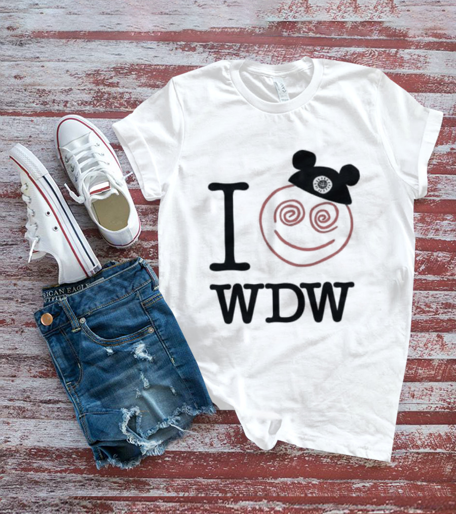I Love WDW Smiley Face With Mouse Ears Lostbrostradingco T-Shirt