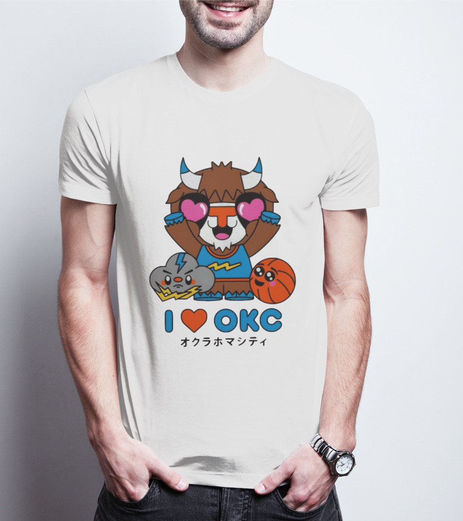 Oklahoma City Thunder Love OKC Basketball Thunderbolt T-Shirt