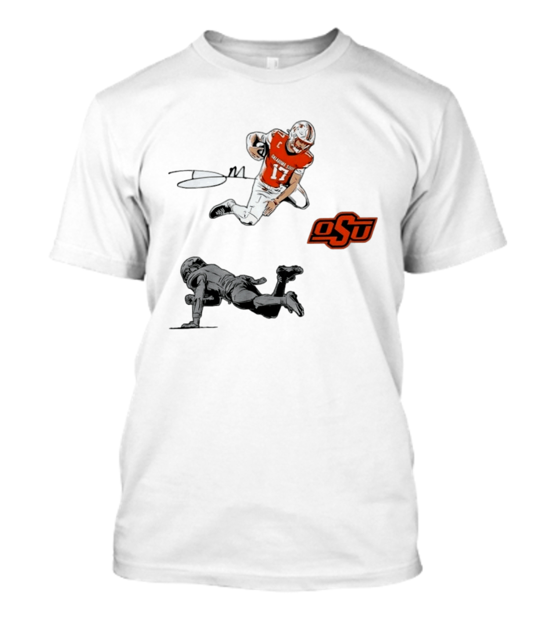 Oklahoma State Cowboys Football Drew Mestemaker Air Mesty OSU Quarterback 17 T-Shirt