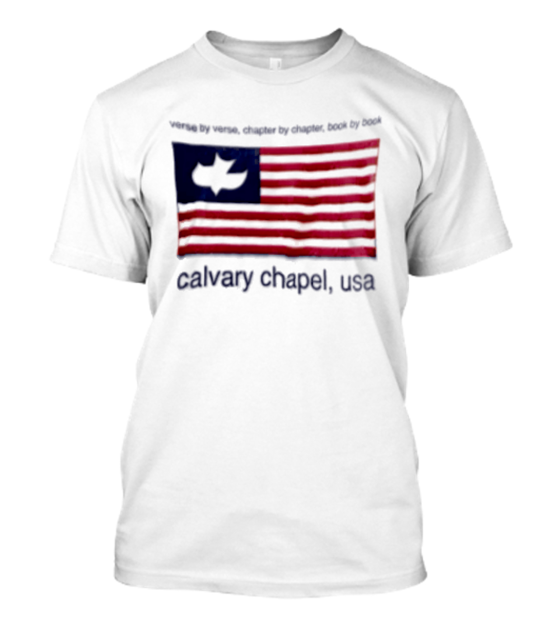 Verse By Verse Chapter By Chapter Book By Book Calvary Chapel USA Flag T-Shirt