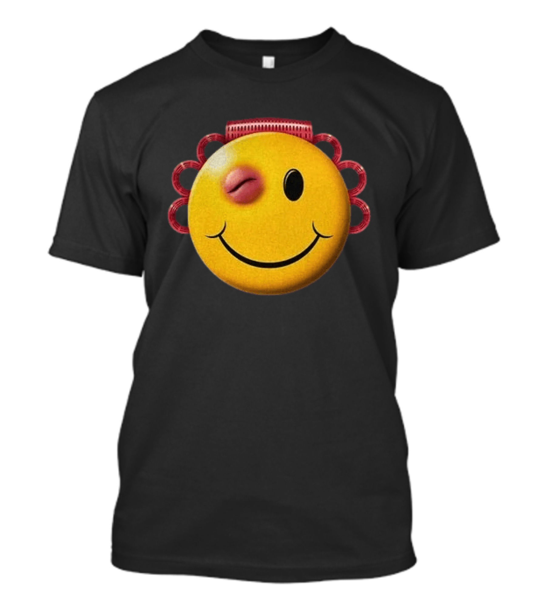 A$AP Rocky Don't Be Dumb Tour Smiley Face With Winking Eye And Red Rope Details T-Shirt