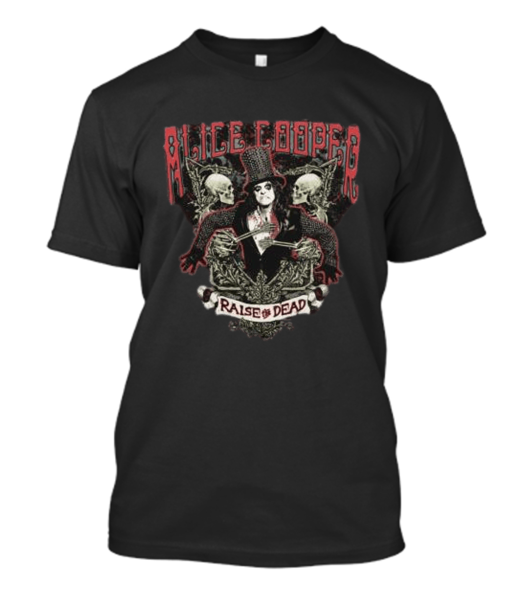 Alice Cooper Raise The Dead Skeleton Vintage Music T-Shirt