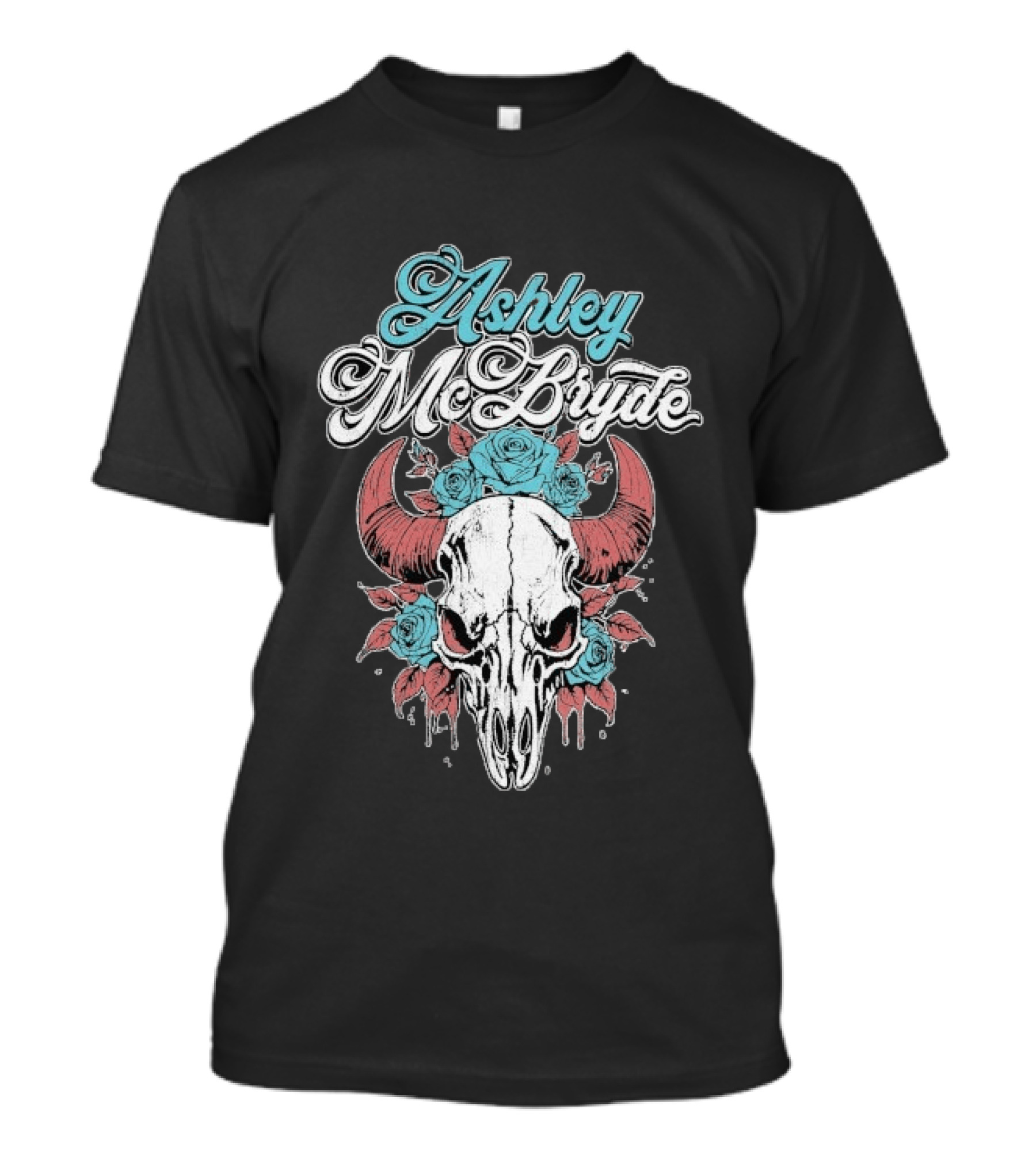 Ashley McBryde Skull Roses Floral T-Shirt