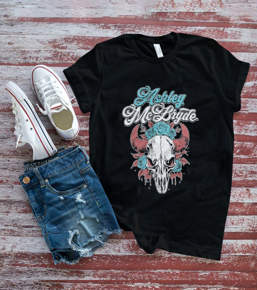 Ashley McBryde Skull Roses Floral T-Shirt