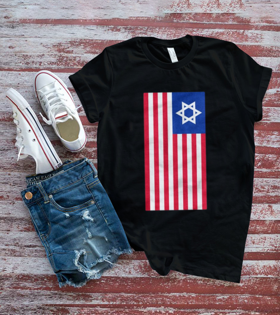 Hyde Force Store Very Serious Marine Casualty USA Israel Flag T-Shirt