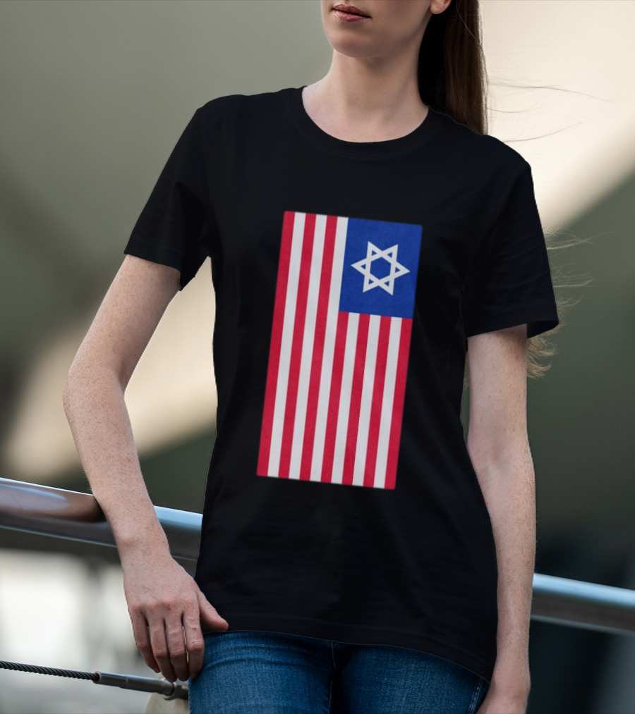 Hyde Force Store Very Serious Marine Casualty USA Israel Flag T-Shirt