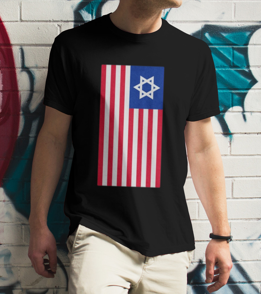 Hyde Force Store Very Serious Marine Casualty USA Israel Flag T-Shirt