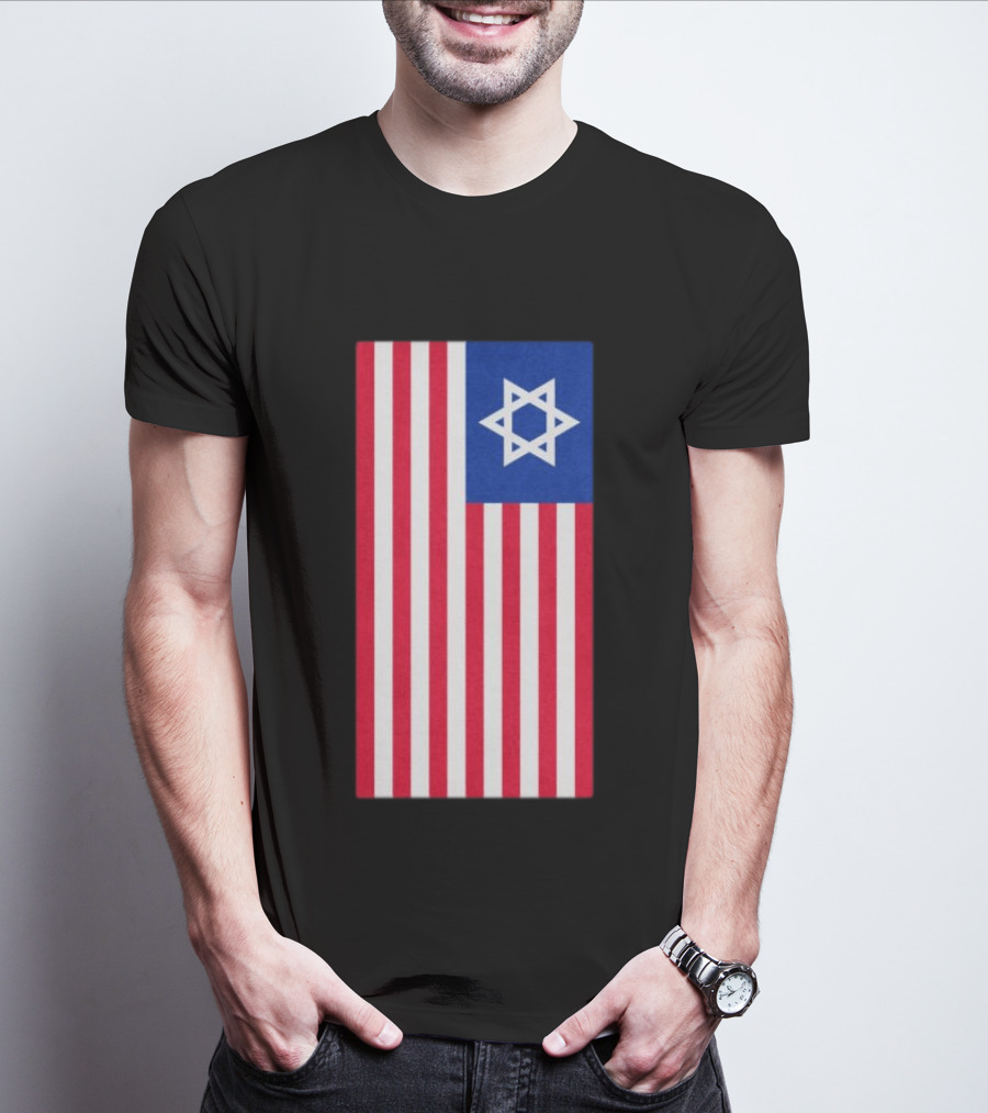 Hyde Force Store Very Serious Marine Casualty USA Israel Flag T-Shirt
