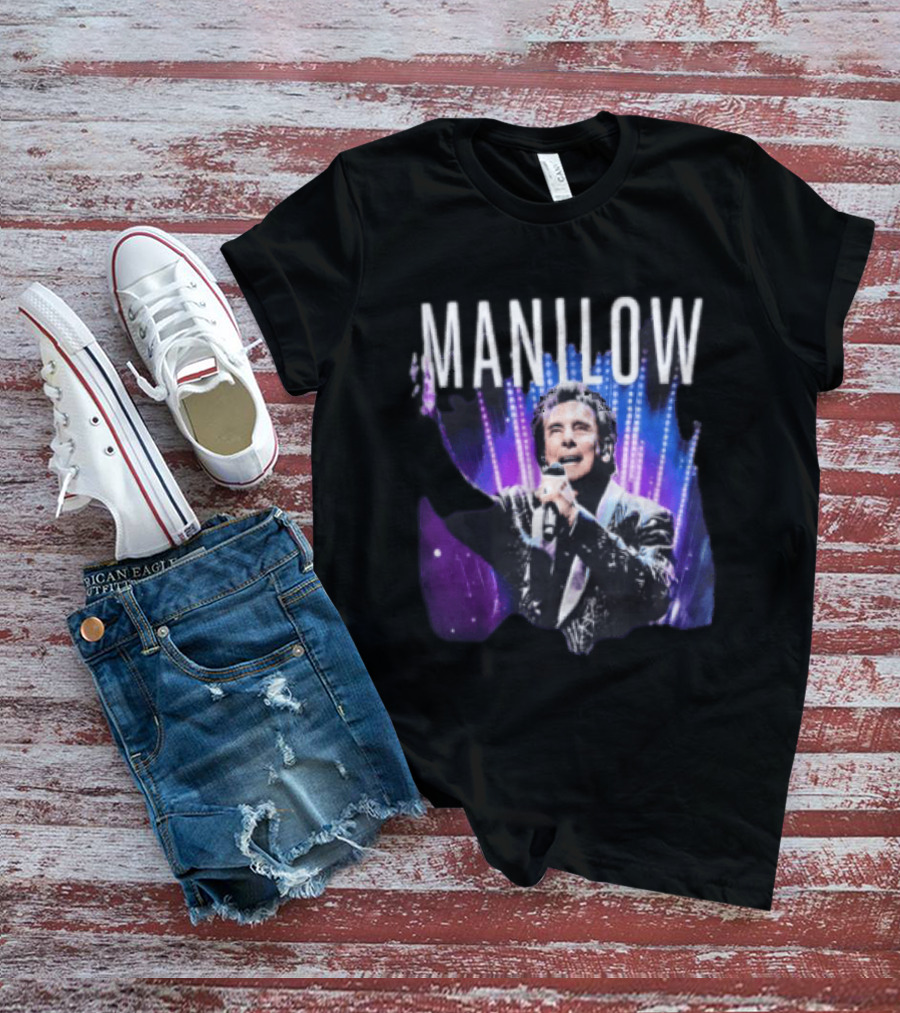 Manilow Concert Tour Photo With Microphone And Lights T-Shirt