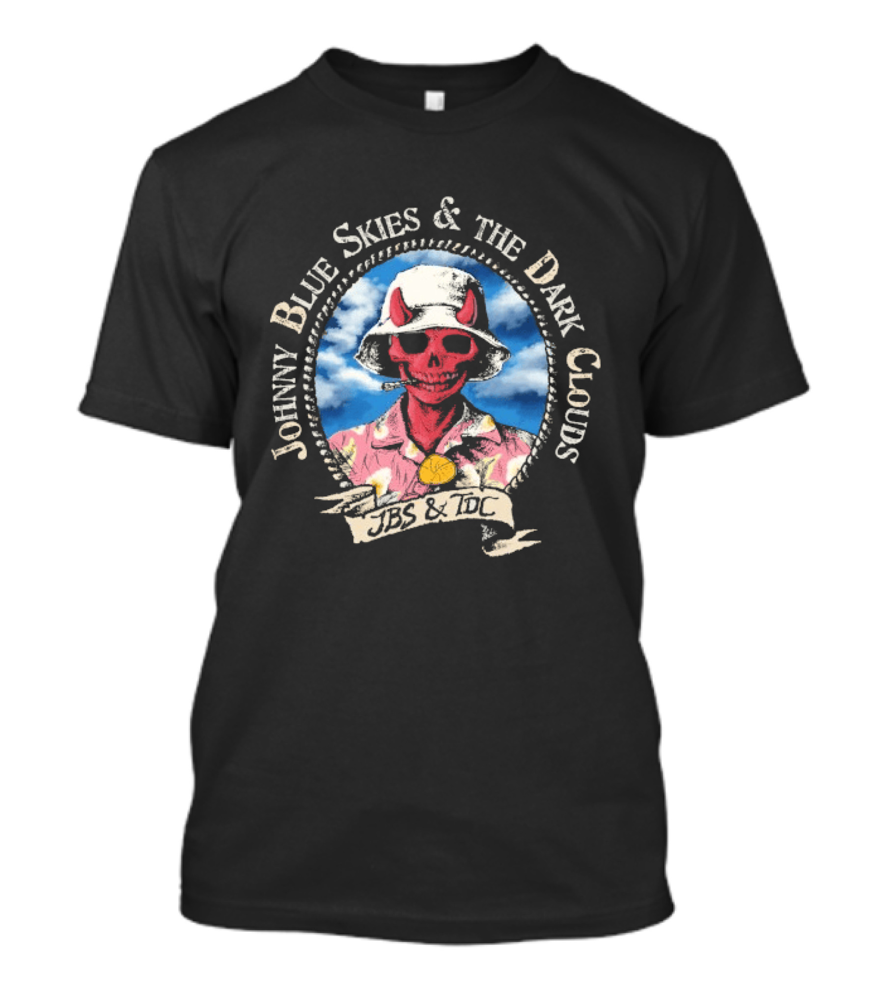 Johnny Blue Skies And The Dark Clouds JBS & TDC Panama Devil T-Shirt